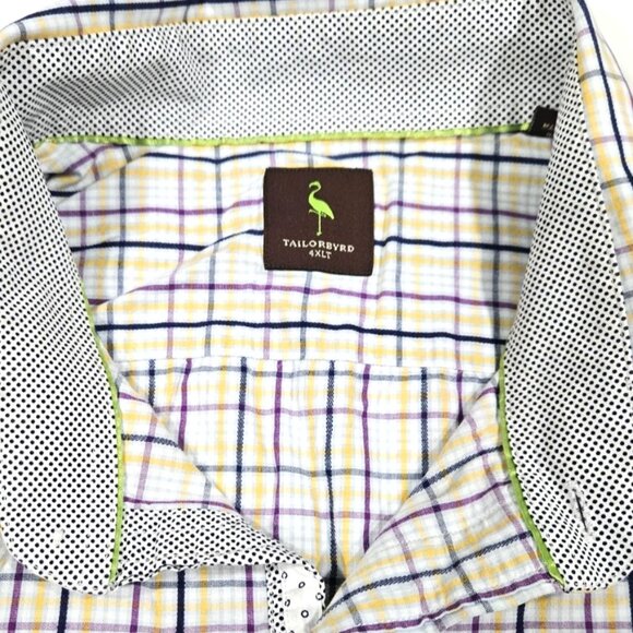 Tailorbyrd 4XLT Big & Tall Plaid Button Down Shirt, Long Sleeve - Picture 2 of 8